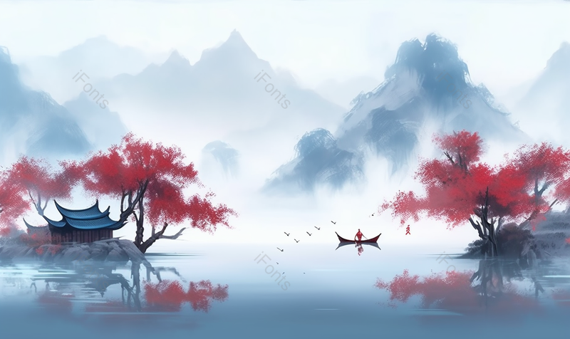 新中式水墨山水画,插画/手绘图,插画/手绘图库,插画/手绘图下载,插画/手绘